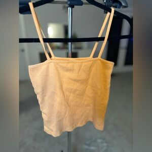 Twik Peach Ribbed Camisole with Thin Straps